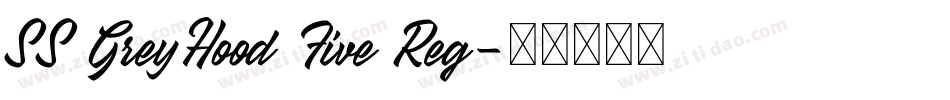 SS GreyHood Five Reg字体转换
